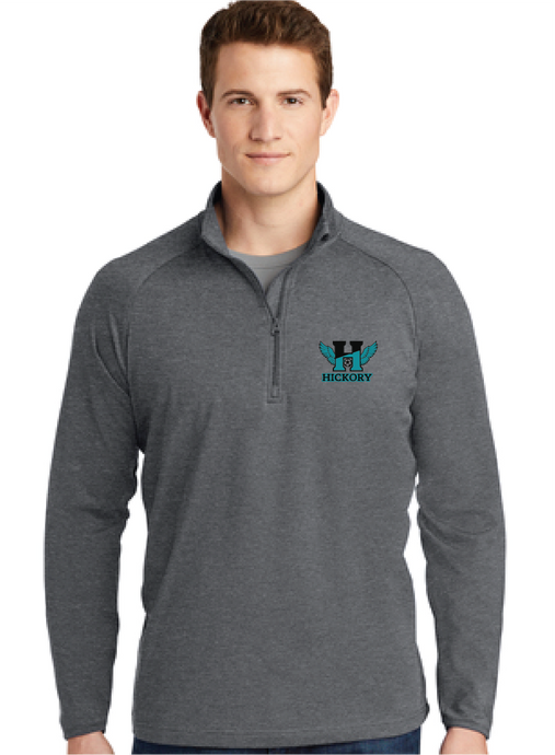 Sport-Wick Stretch 1/2-Zip Pullover / Charcoal Grey Heather / Hickory High School Soccer
