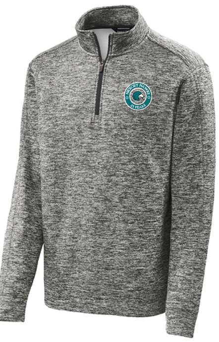 Electric Heather Fleece 1/4-Zip Pullover / Black Electric / Hickory Soccer