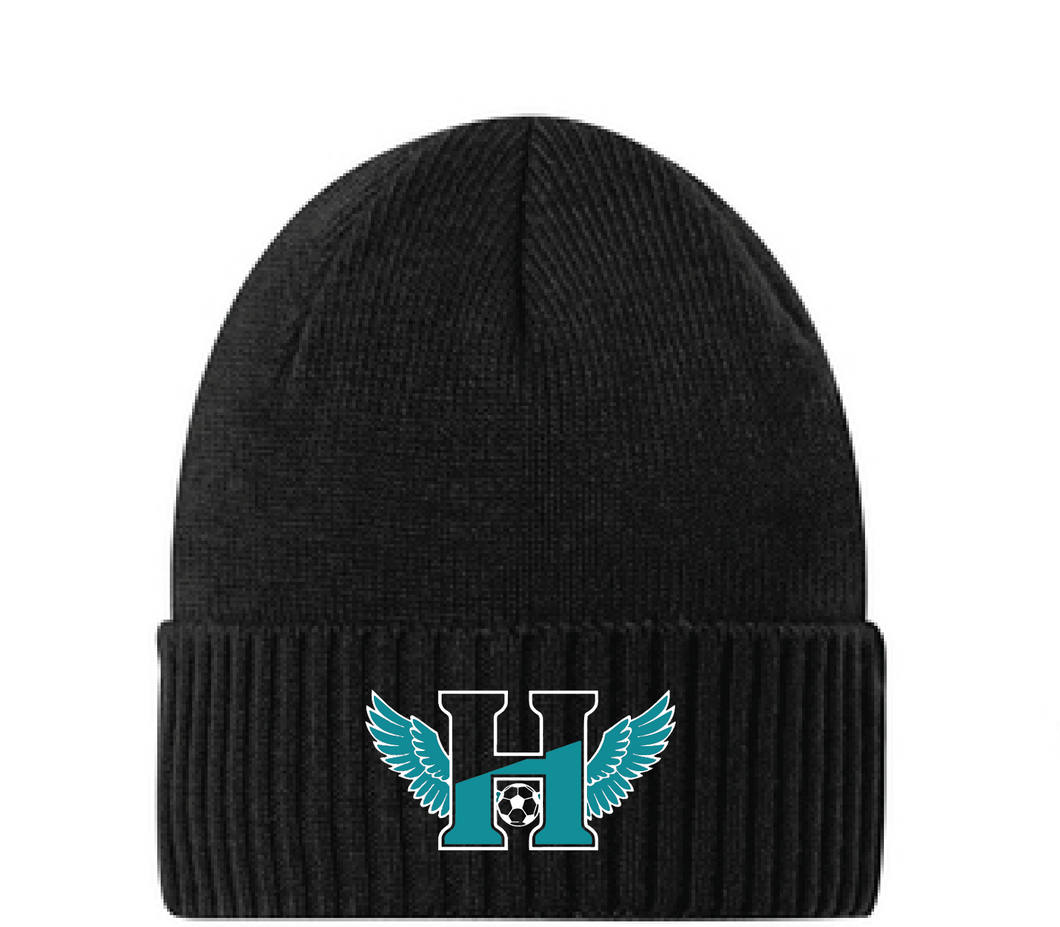 Rib Knit Cuff Beanie / Black / Hickory High School Soccer