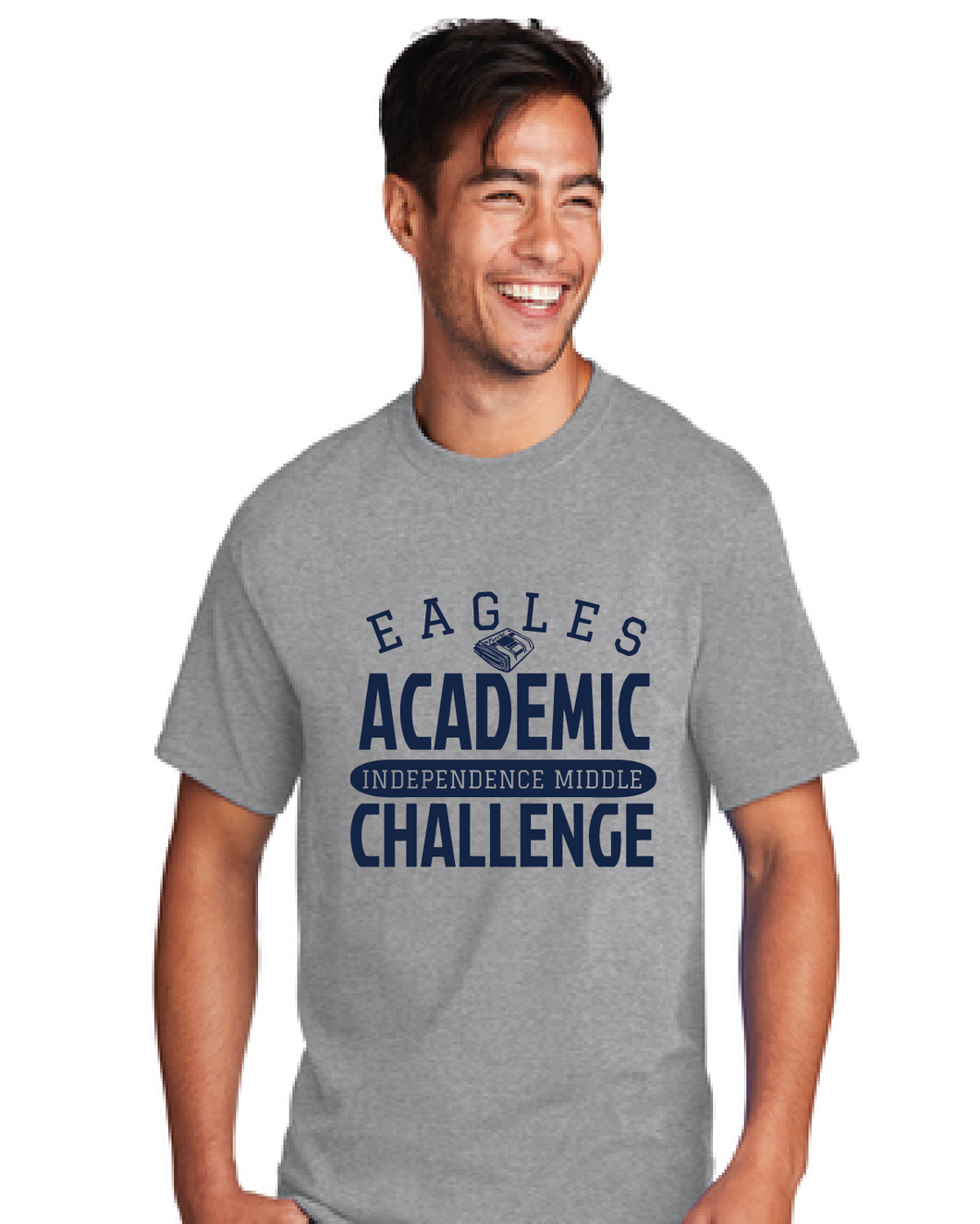 Core Cotton Tee / Athletic Heather / Independence Academic Challenge