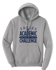 Core Fleece Pullover Hooded Sweatshirt / Ash / Independence Academic Challenge
