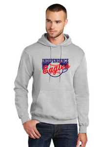 Core Fleece Pullover Hooded Sweatshirt / Ash / Independence Middle Baseball