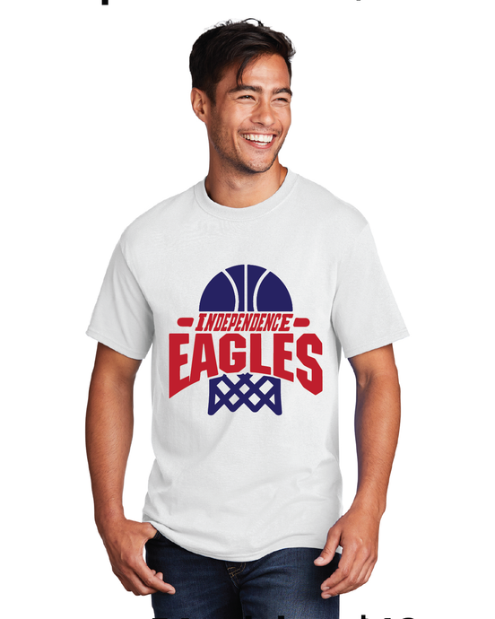 Core Cotton Tee / White / Independence Boys Basketball