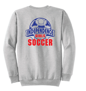 Fleece Crewneck Sweatshirt / Ash / Independence Middle Girls Soccer