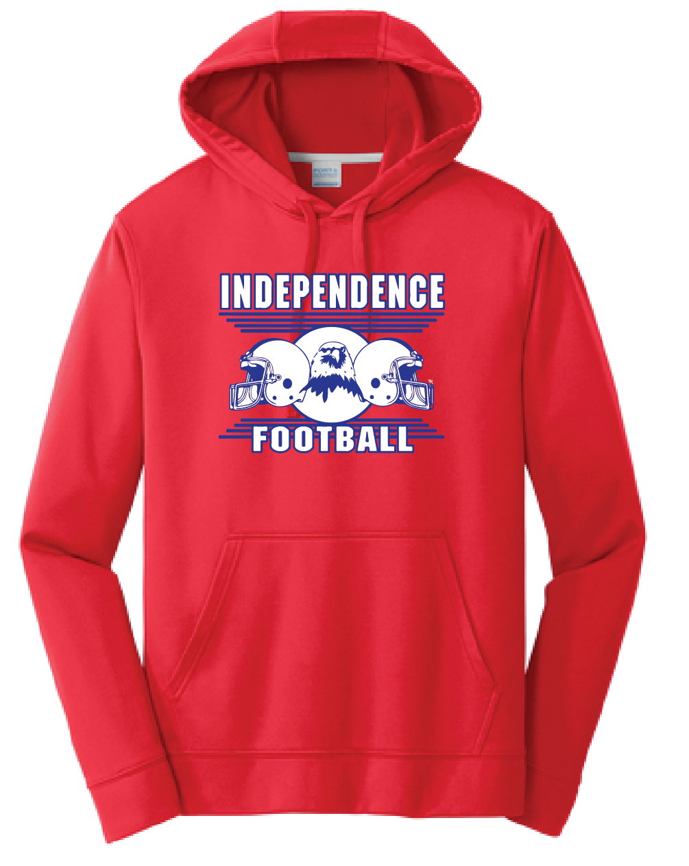 Performance Fleece Hooded Sweatshirt / Red / Independence Middle Football