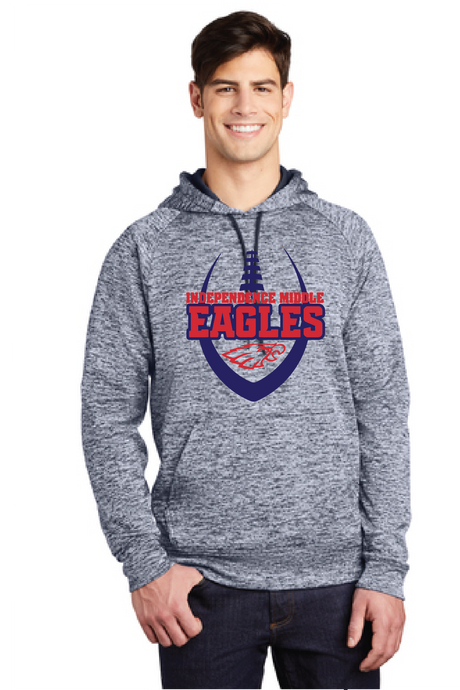 Electric Heather Fleece Hooded Pullover / True Navy Electric / Independence Middle Football