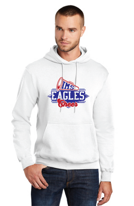 Core Fleece Pullover Hooded Sweatshirt / White / Independence Middle Cheer