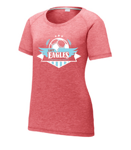 Soccer Tri-Blend Scoop Neck T-shirt/ True Red Heather / Independence Soccer - Fidgety