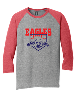 Perfect Tri 3/4-Sleeve Raglan / Red and Grey Frost / Independence Middle Baseball