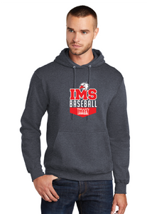 Core Fleece Pullover Hooded Sweatshirt / Heather Navy / Independence Middle School Baseball