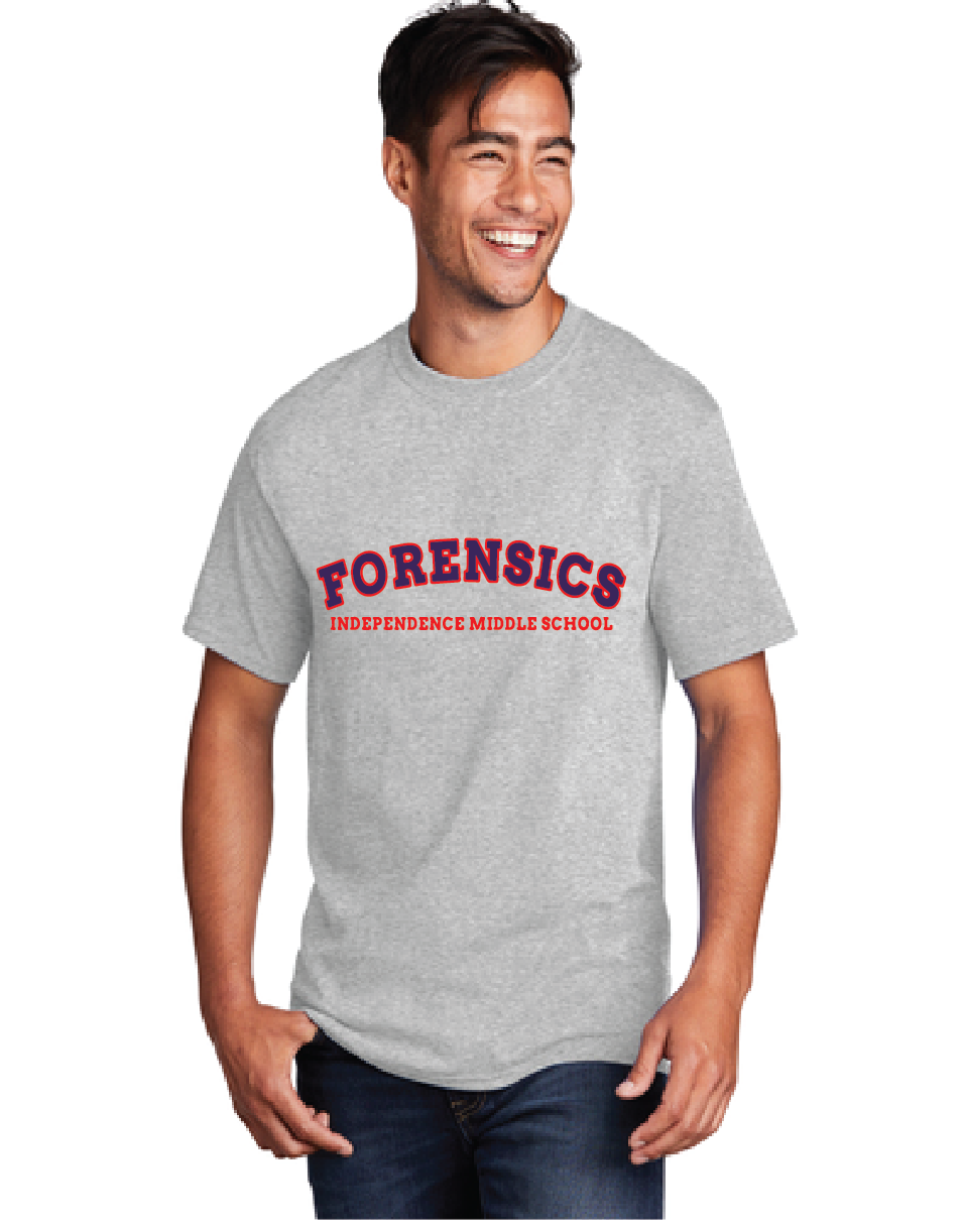 Core Cotton Tee / Athletic Heather / Independence Middle Forensics