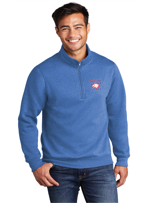 Core Fleece 1/4-Zip Pullover Sweatshirt / Heather Royal / Independence Middle School Staff
