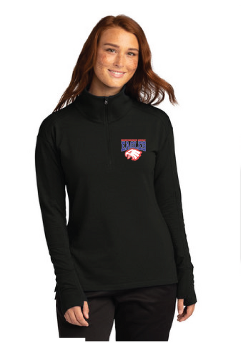 Ladies Sport-Wick Flex Fleece 1/4-Zip / Black / Independence Middle School Staff