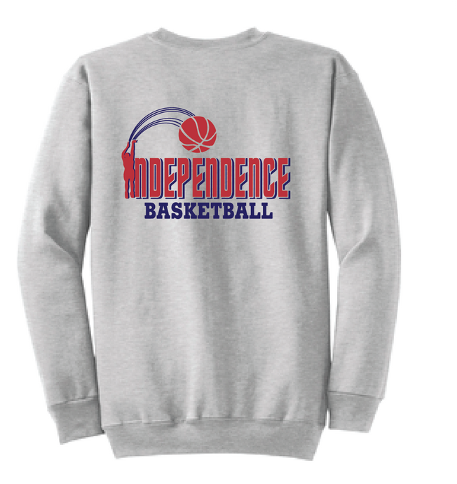 Fleece Crewneck Sweatshirt / Ash / Independence Middle Boys Basketball
