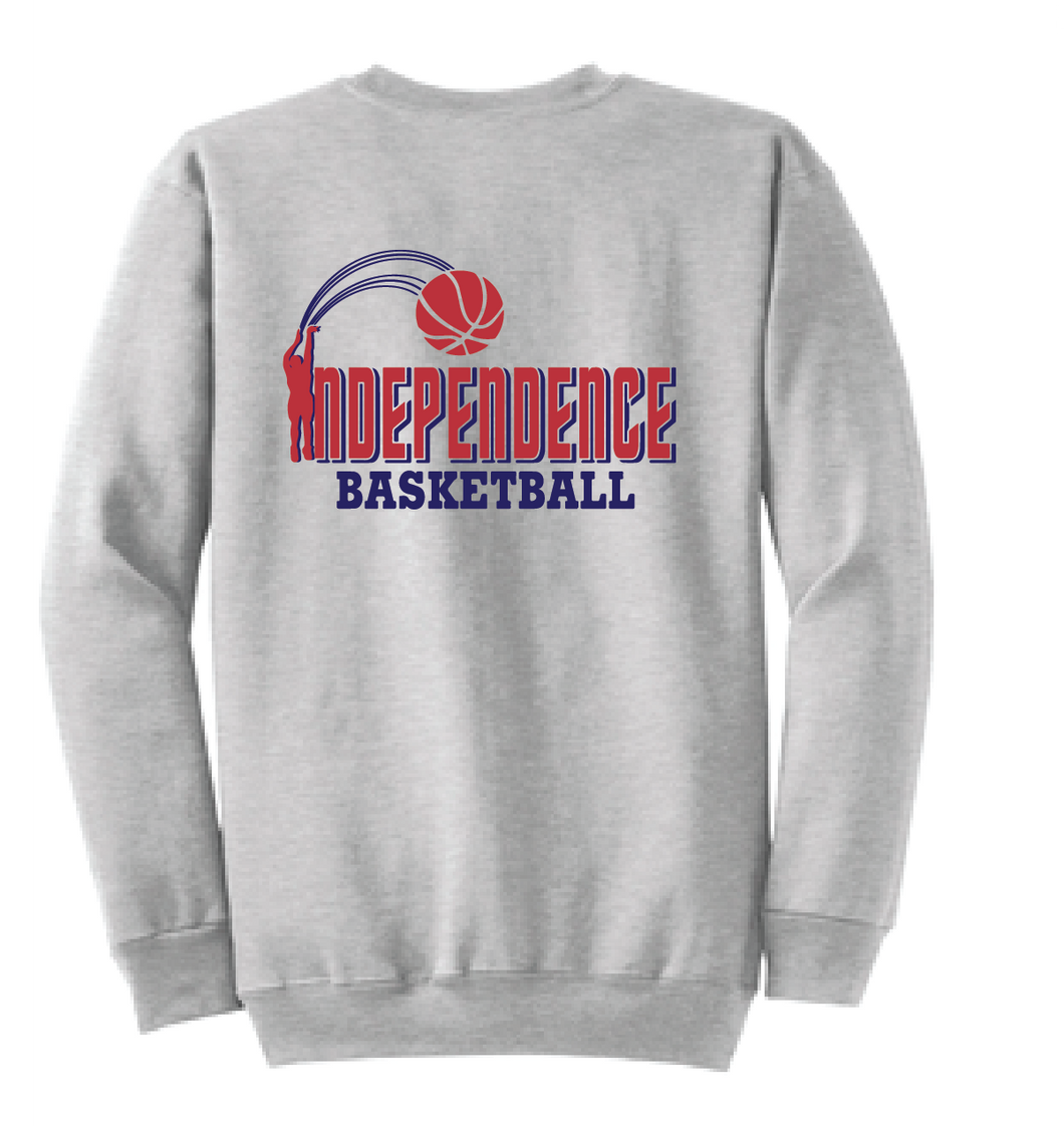 Fleece Crewneck Sweatshirt / Ash / Independence Middle Boys Basketball