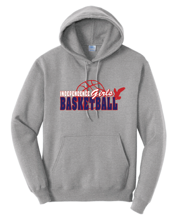 Fleece Hooded Sweatshirt / Athletic Gray / Independence Middle Girls Basketball