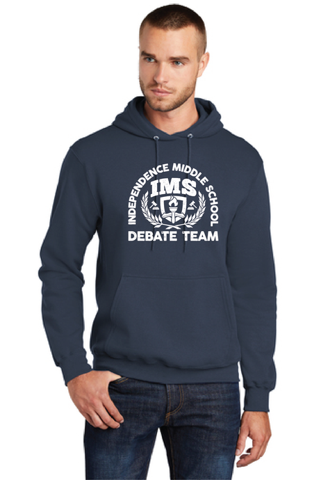 Fleece Hooded Sweatshirt / Navy / Independence Middle School Debate