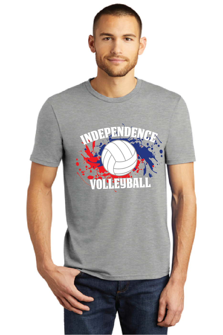 Perfect TriBlend Tee / Grey Frost / Independence Middle School Volleyball