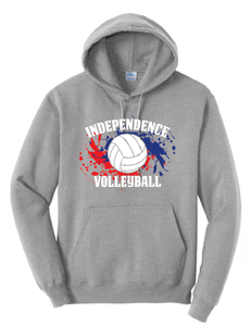Fleece Hooded Sweatshirt / Athletic Heather / Independence Middle School Volleyball