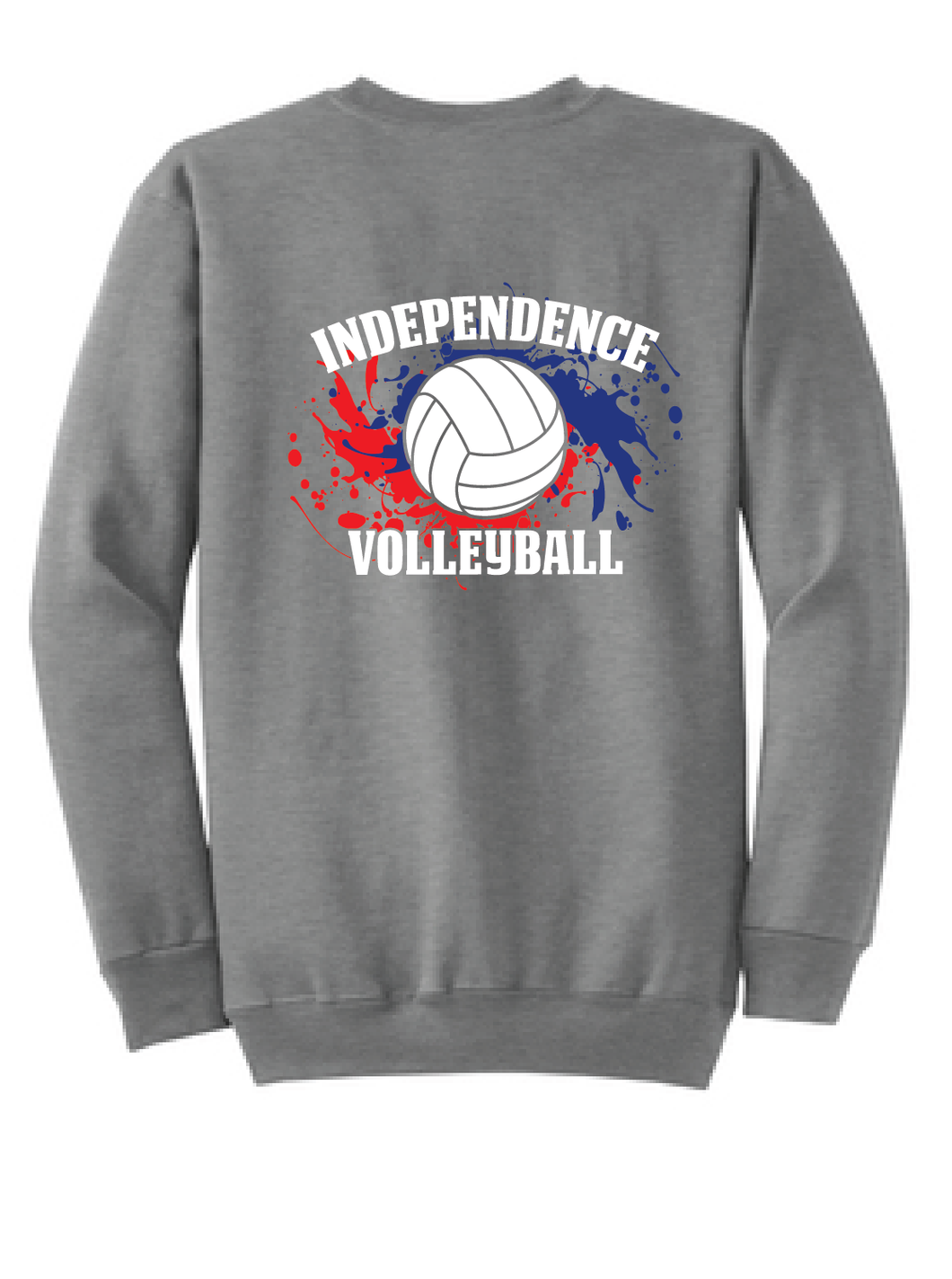 Fleece Crewneck Sweatshirt / Athletic Heather / Independence Middle School Volleyball
