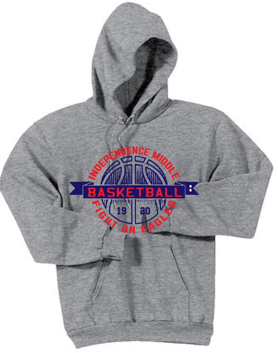 Fleece Hoody Sweatshirt / Ash Gray / Independence Girls Basketball