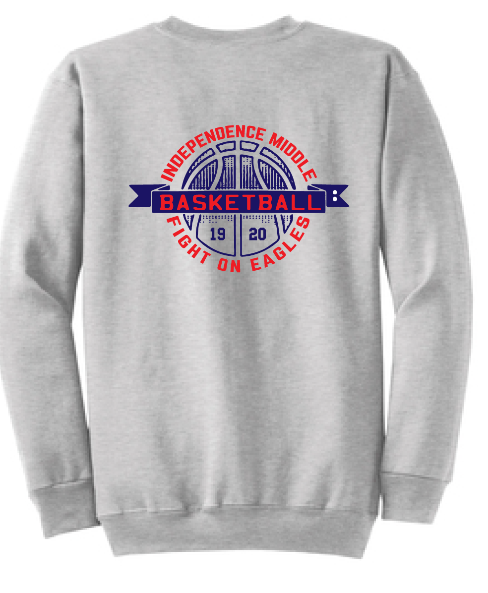 Crew Neck Sweatshirt / Gray / Independence Girls Basketball