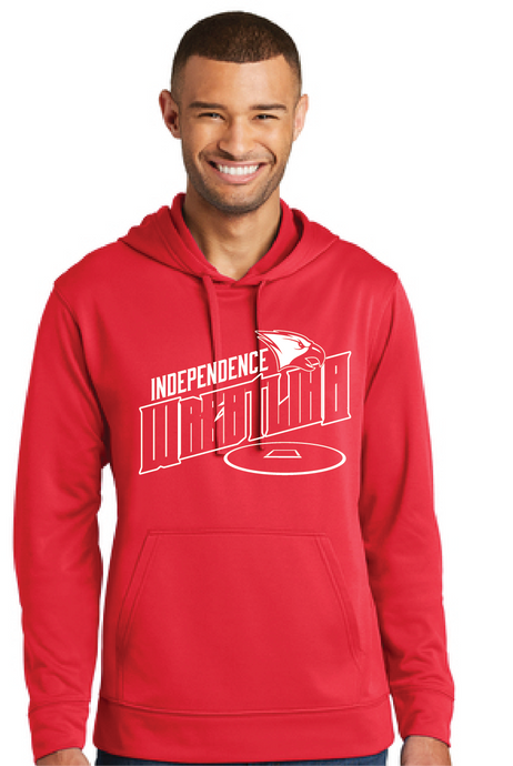 Performance Fleece Hooded Sweatshirt / Red / Independence Middle Wrestling