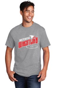 Cotton Short Sleeve T- Shirt (Youth & Adult) / Athletic Heather / Independence Middle Wrestling