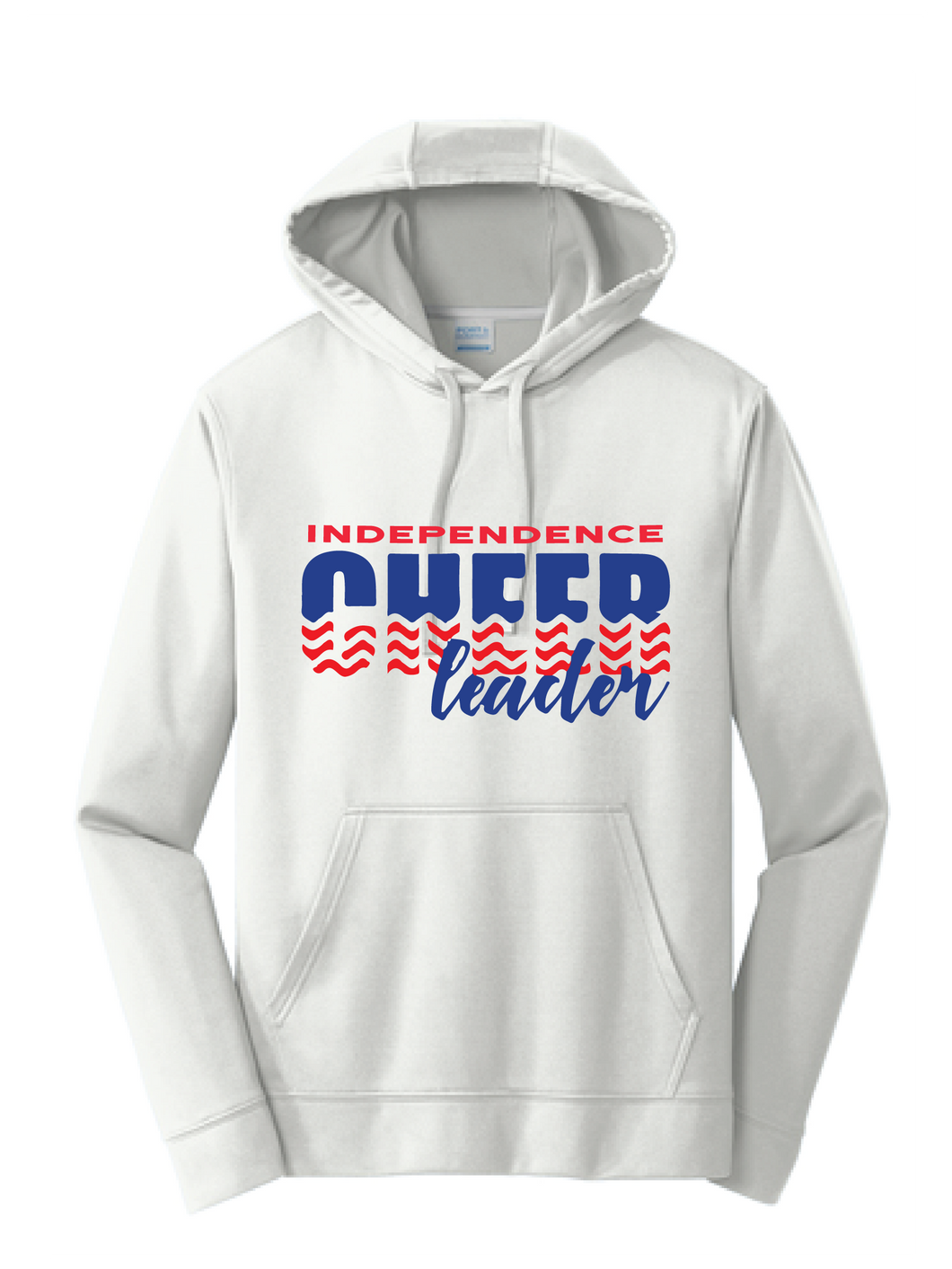 Performance Fleece Hoody / White / Independence Cheer - Fidgety