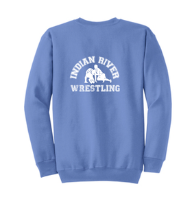 Crew neck Sweatshirt / Carolina Blue / Indian River Wrestling - Fidgety