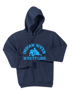 Hooded Sweatshirt / Navy / Indian River Wrestling - Fidgety
