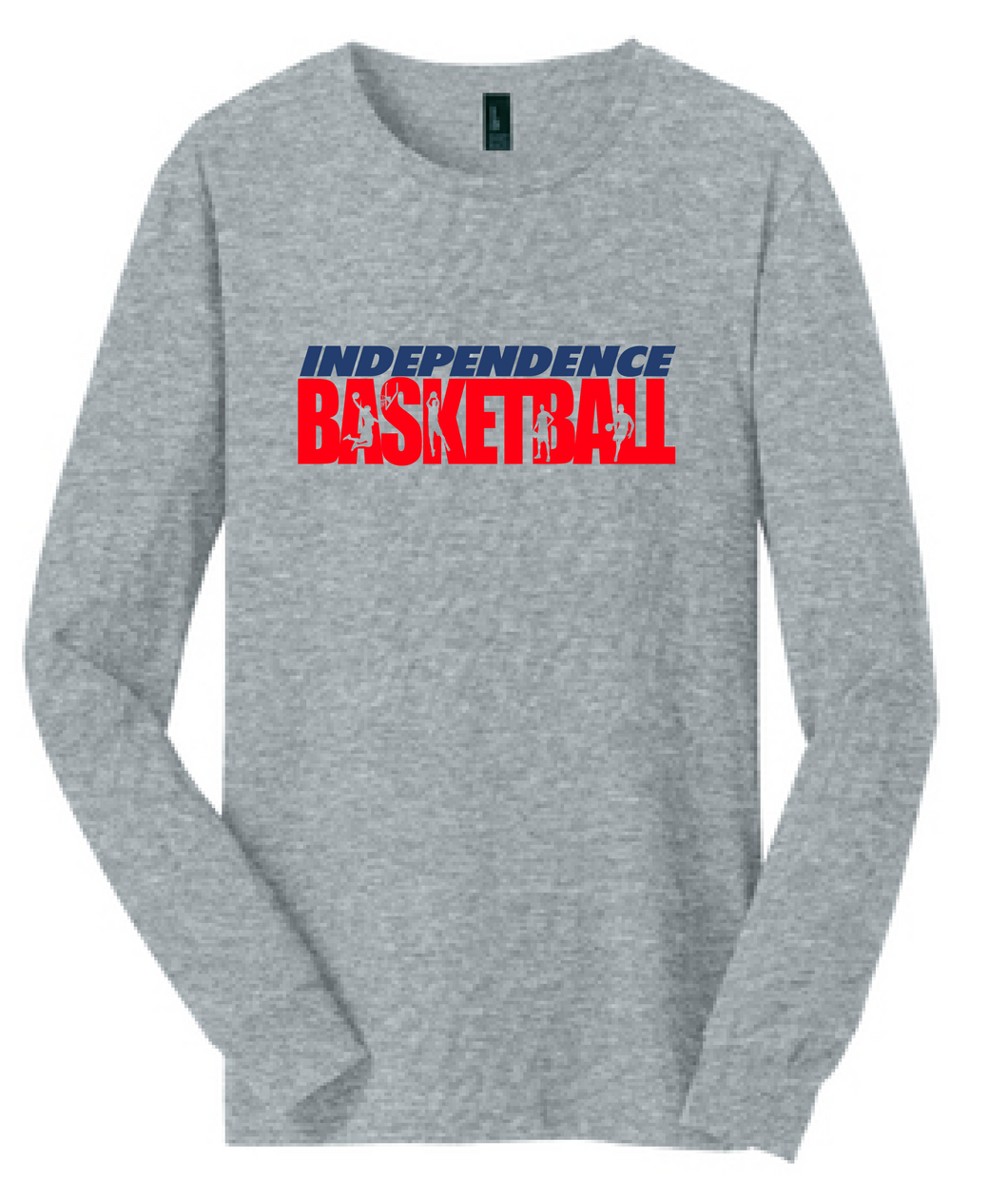 Long Sleeve Cotton T-Shirt / GRAY / Independence Basketball - Fidgety