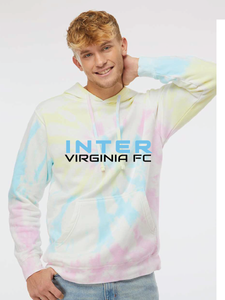 Unisex Midweight Tie-Dyed Hooded Sweatshirt / Tie Dye Sunset Swirl / Inter Virginia FC
