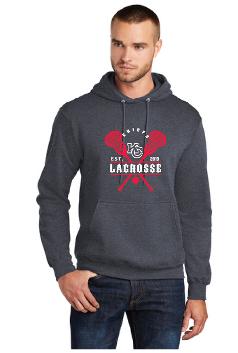 Core Fleece Pullover Hooded Sweatshirt / Heather Navy / Kempsville High School Lacrosse