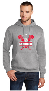 Fleece Pullover Hooded Sweatshirt / Athletic Heather  / Kempsville High School Lacrosse