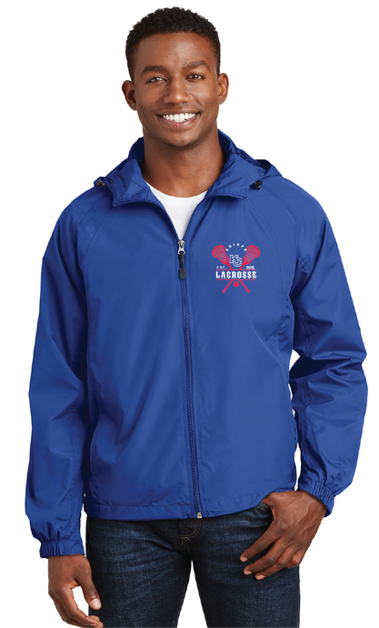 Hooded Raglan Jacket / Royal / Kempsville High School Lacrosse