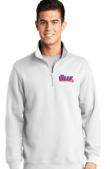 1/4-Zip Sweatshirt / White / Kempsville High School Lacrosse