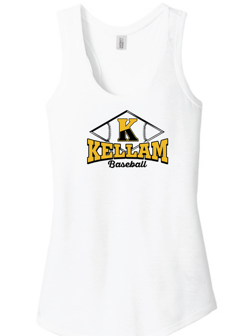 Women’s Perfect Tri Racerback Tank / White / Kellam High School Baseball