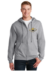 Full-Zip Hooded Sweatshirt / Athletic Heather / Kellam High School Baseball