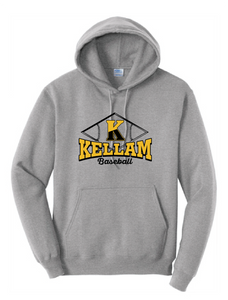 Core Fleece Pullover Hooded Sweatshirt / Ash / Kellam High School Baseball