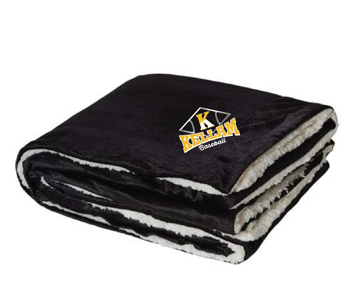 Alpine Fleece Sherpa Blanket / Black / Kellam High School Baseball