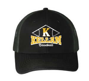 Adjustable Snapback Trucker Cap / Black / Kellam High School Baseball