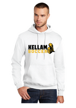 Core Fleece Pullover Hooded Sweatshirt / White / Kellam High School Soccer