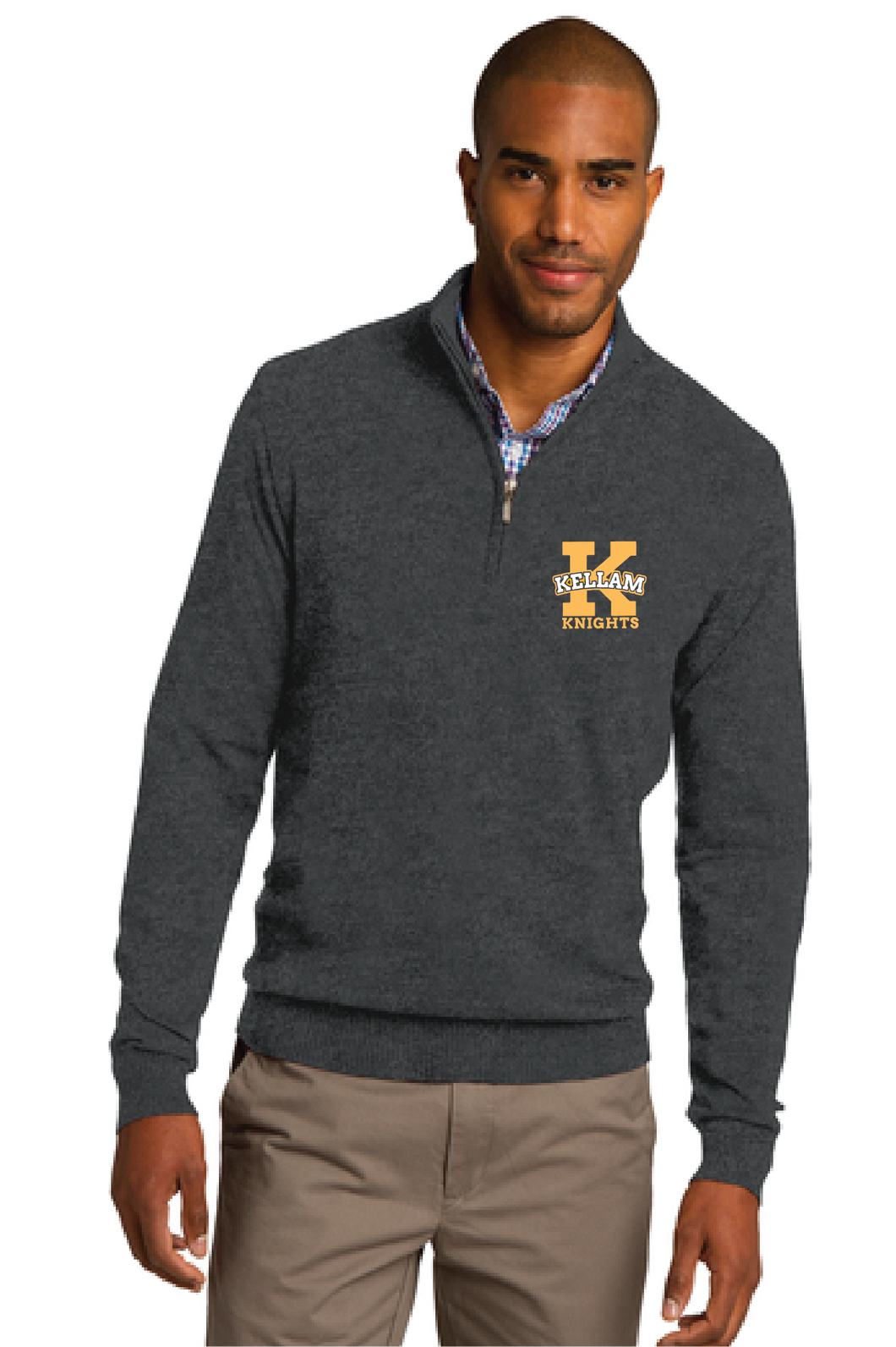 1/2-Zip Sweater / Charcoal Heather / Kellam High School Soccer