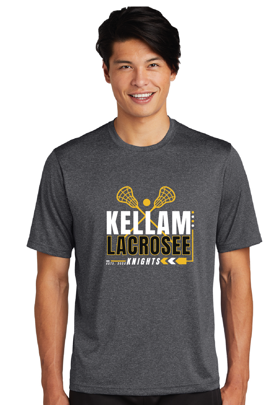 Heather Contender Tee / Graphite Heather / Kellam High School Lacrosse