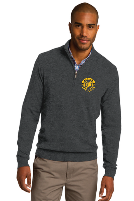 1/2-Zip Sweater / Charcoal Heather / Kellam High School Lacrosse
