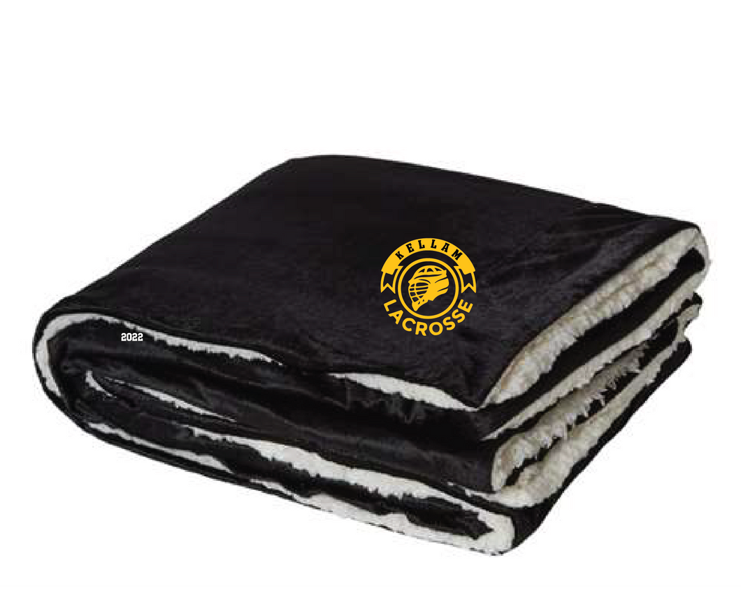 Alpine Fleece Sherpa Blanket / Black / Kellam High School Lacrosse