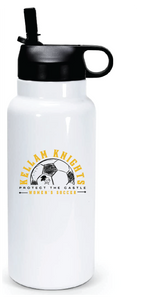 32oz Stainless Steel Water Bottle / White / Kellam High School Soccer