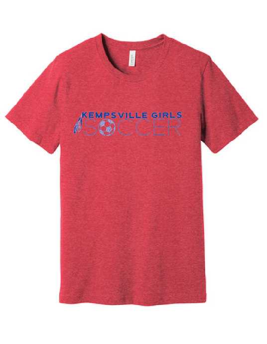 Kempsville Short Sleeve T-Shirt / Red / Kempsville Soccer - Fidgety
