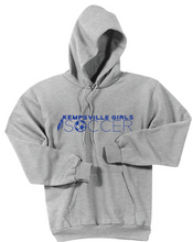 Kempsville Fleece Hooded Sweatshirt / Ash Gray / Kempsville Girls Soccer - Fidgety